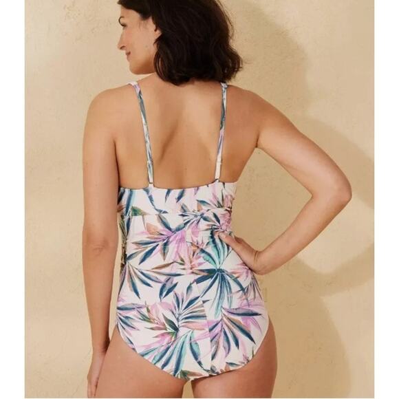 Shade & Shore Reversible Tropical Tummy-Control Swimsuit Small NWT - Picture 2 of 6